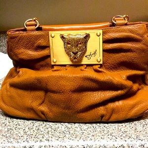 Designer leather handbag